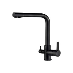 Izer Чёрный. Смеситель для кухни с подключением фильтра для воды AS-875-08