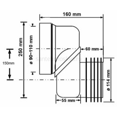 Эксцентрик фановый 110 с 150мм смещением McAlpine, WCLO-15