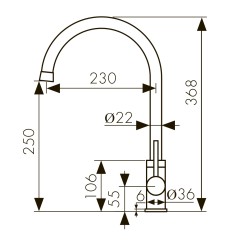Смеситель KAISER Merkur для кухни 26344