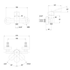 Смеситель KAISER Sonat для душа 34077-1