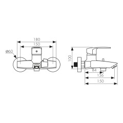 Смеситель KAISER Guss для ванны 68022