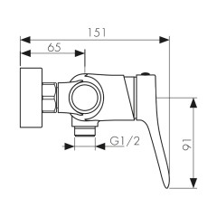 Смеситель KAISER Sena для душа 74077