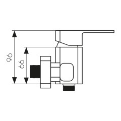 Смеситель KAISER Sharp для душ кабины 64077