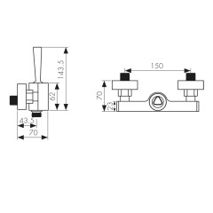 Смеситель KAISER Vista для душа 65077