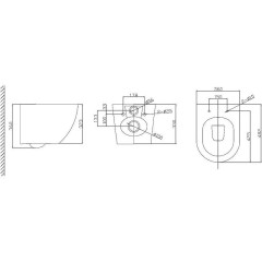 Инсталляция Grohe Rapid SL 38772001, 3 в 1 с кнопкой смыва + унитаз Belbagno UNO BB3105CHR/SC