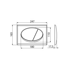 Инсталляция для унитазов Alcaplast AM101/1120-3:1 RU M71-0001 3 в 1 кнопка смыва хром
