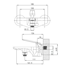 Смеситель для ванны VIEIR V333531
