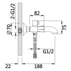 Смеситель для ванны VIEIR V150131