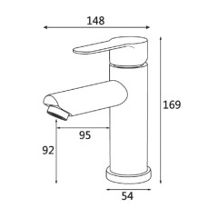 Смеситель для раковины VIEIR (НЕРЖ-SUS304) V313511С