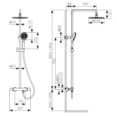 Душевая система KAISER Nove 06177-2 с термостатом