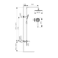 Душевая система KAISER Nove 06182 с термостатом