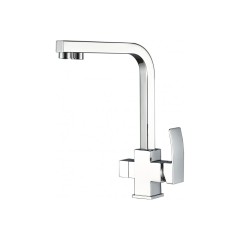 Rona Хром. Смеситель для кухни с подключением фильтра для воды AS-875-01