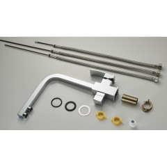 Rona Хром. Смеситель для кухни с подключением фильтра для воды AS-875-01