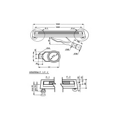 Bajo 1000 мм Душевой трап. Хром