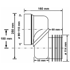 Эксцентрик фановый 110 с 180мм смещением McAlpine, WCLO-18
