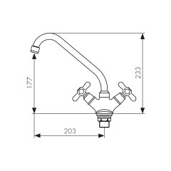 Смеситель KAISER Carlson для кухни 11077