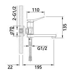 Смеситель для ванны VIEIR V423531C
