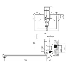 Смеситель для ванны VIEIR V353541F