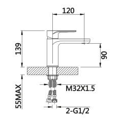 Смеситель для раковины VIEIR V083511