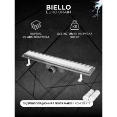 Душевой лоток Pestan BIELLO 850 комбинированный, хром матовый 13300017