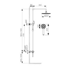 Душевая система KAISER Plane 07177 с термостатом