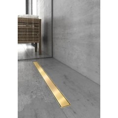 Трап под плитку 70х600 мм TIM, с сухим затвором BAD486002GP золото