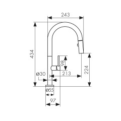 26466 Смеситель KAISER Merkur для кухни