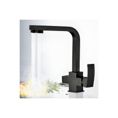 Rona Чёрный. Смеситель для кухни с подключением фильтра для воды AS-875-05