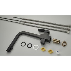 Rona Чёрный. Смеситель для кухни с подключением фильтра для воды AS-875-05