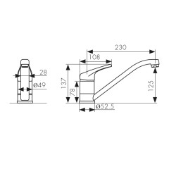 Смеситель KAISER County для кухни 66233-1