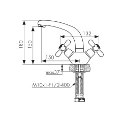 Смеситель KAISER Carlson для раковины 11011