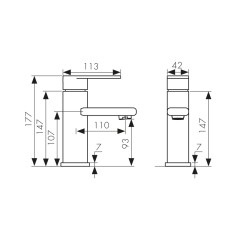 Смеситель KAISER Arena для раковины 33011