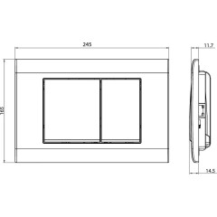 Инсталляция для унитаза HARUS CC.300.80.01 с креплением и кнопкой смыва Minimalista FP.310.DW.01, черный матовый