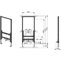 Застенный модуль TECE TECEprofil для установки биде 9330000