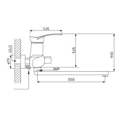 Смеситель для ванны VIEIR V184041
