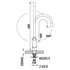 Смеситель для кухни VIEIR V043521C