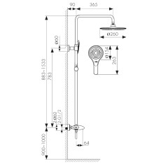 Душевая система KAISER Plane 07182 с термостатом