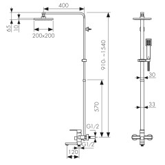 Душевая система KAISER Sonat 37182