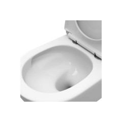 Унитаз подвесной безободковый с сиденьем и смывом TORNADO BelBagno UNO-TOR BB5177CH-TOR/SC