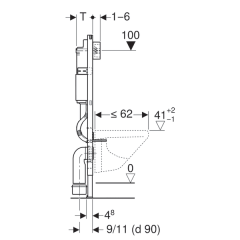 Инсталляция для унитаза Geberit Duofix 458.125.11.1, 4 в 1 с кнопкой смыва