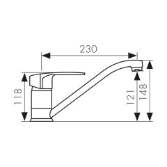 Смеситель KAISER Guss для кухни 68033