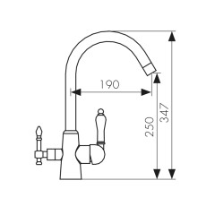 Смеситель KAISER Vincent для кухни под фильтр 31744-2