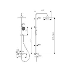 Душевая система KAISER Quadris 25282 с термостатом