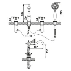 Смеситель для ванны VIEIR V370132E