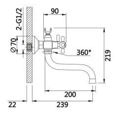 Смеситель для ванны VIEIR V120131