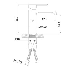 Смеситель для раковины VIEIR V443511S