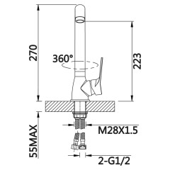 Смеситель для кухни VIEIR V023521F