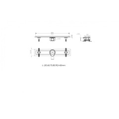 Душевой лоток Timo Drain Premium 600 мм DP-PG60-RS50 (DRY)