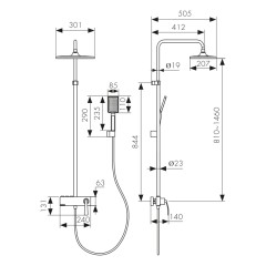 Душевая система KAISER Strike 09182