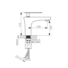 Смеситель KAISER Star для раковины 02011-2